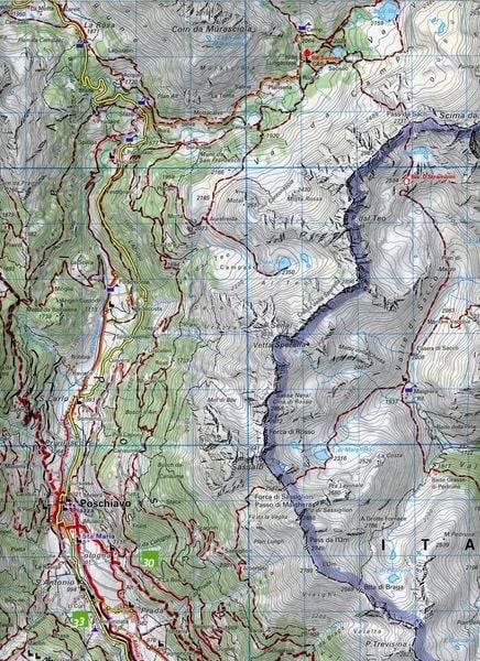 Bernina - Pontresina / Val Poschiavo 47 Wanderkarte 1:40 000 matt laminiert