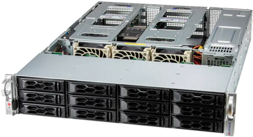 Supermicro Barebone UP SuperServer 2U Single Sockel 4677 SYS-521C-NR - Server-Barebone - Barebone