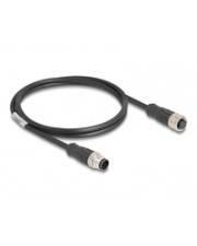 Delock M12 Kabel X-kodiert 8 Pin Stecker zu RJ45 PVC 1 m 1 m 8-polig