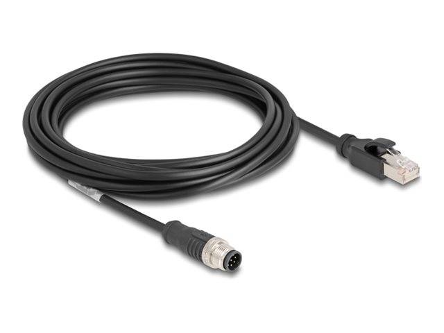 Delock Netzwerkkabel - 8-polig M12 (M) zu RJ-45 (M)