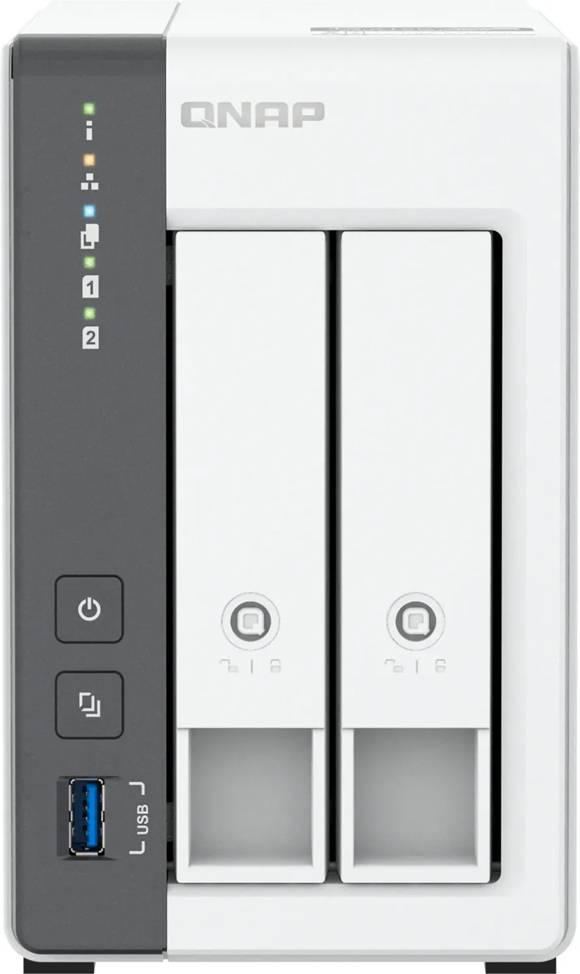 QNAP TS-216G NAS 2-Bay 0/2 HDD/SSD, 1x 2.5 GbE, 1x GbE, 4GB RAM2.0 GHz Quad-Core