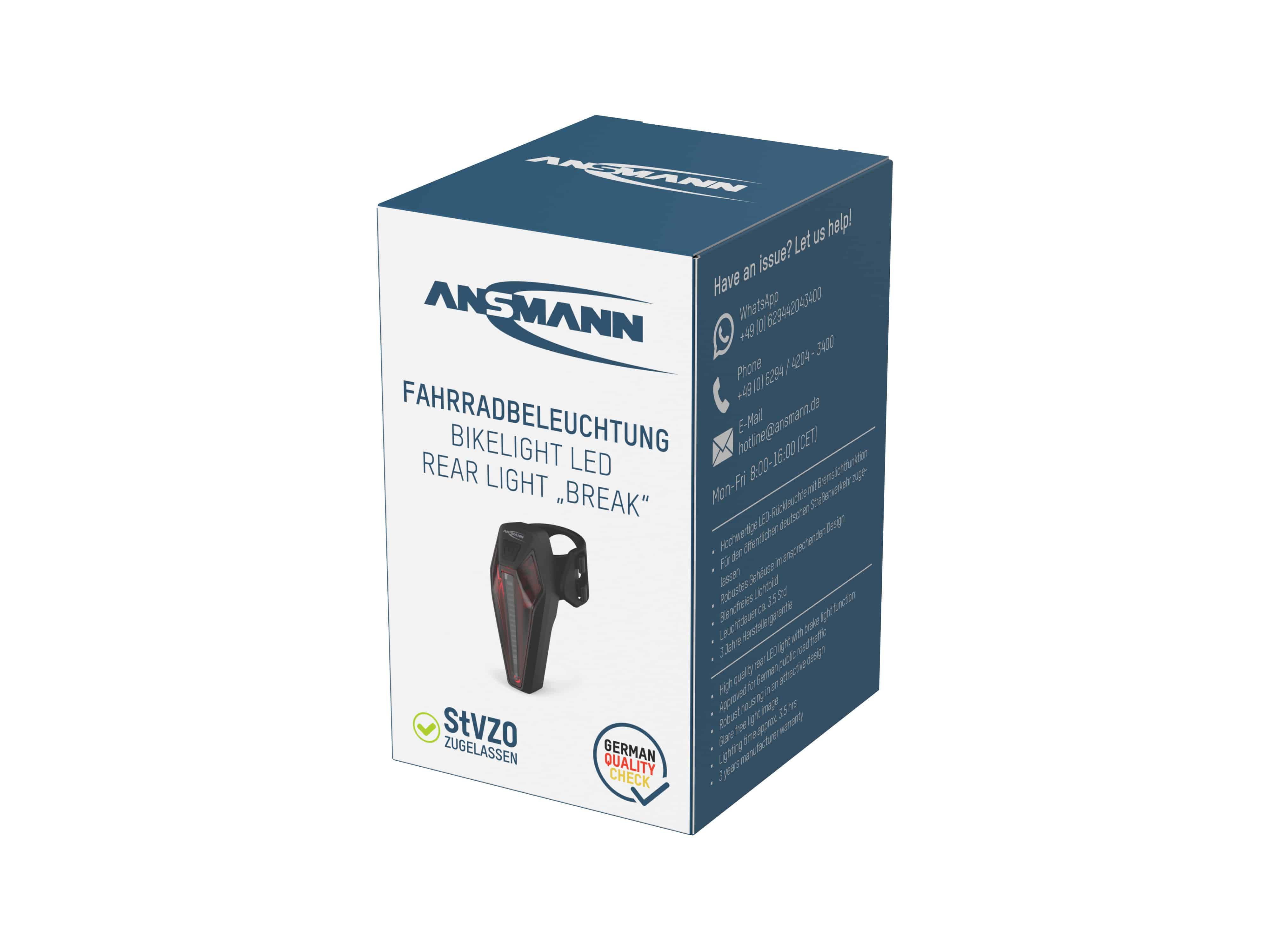 ANSMANN Akku-LED-Rückleuchte, 1600-0553