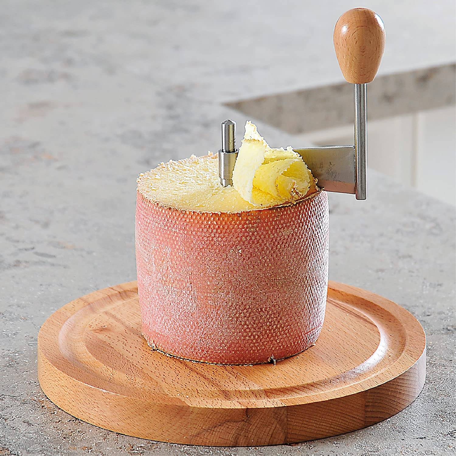 Kesper Hobel für Käse mit Haube für Tete de moine Käse