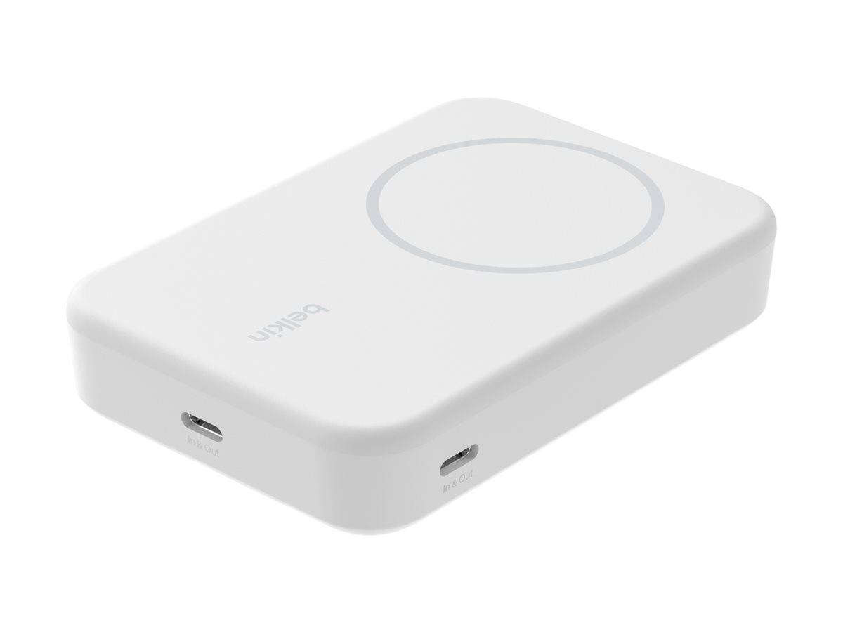 Belkin BoostCharge Pro - Induktive Power Bank - magnetisch mit Qi2 - 10000 mAh - 15 Watt - Fast Charge, PD - 2 Ausgabean