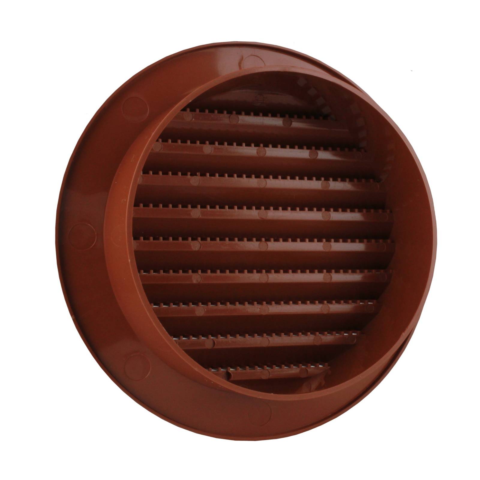 Lüftungsgitter Abluft Außen Insektenschutz ziegelrot Ø 100 mm Kunststoff rund Gitter Entlüftung