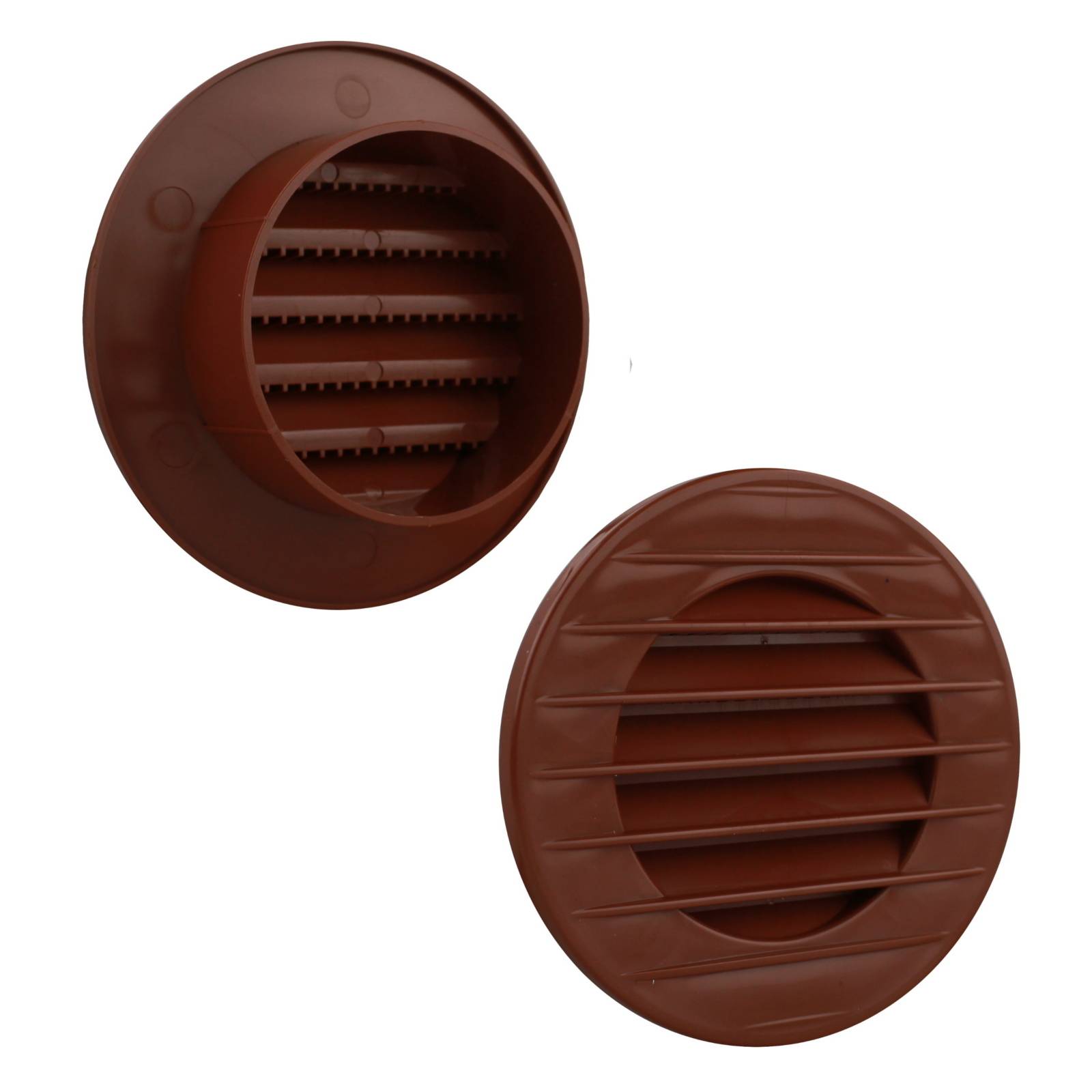 Lüftungsgitter Abluft Außen Insektenschutz ziegelrot Ø 60 mm Kunststoff rund Gitter Entlüftung