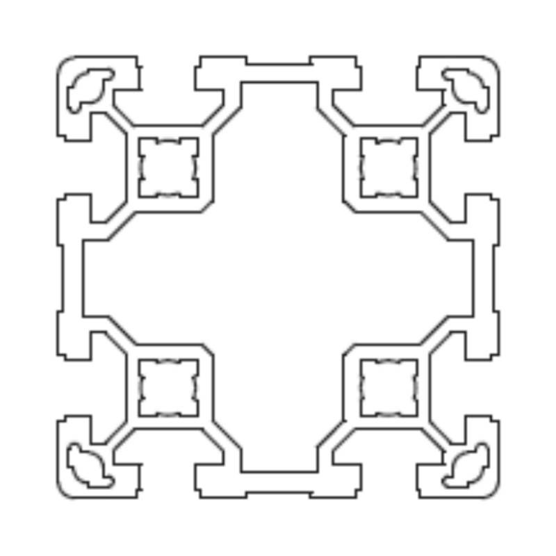 Aluminiumprofil 80x80 L (leicht) B-Typ Nut 10 Aluminiumprofil Aluminium Profil Alu Profile Montage Systemprofil Zuschnitt: 970mm