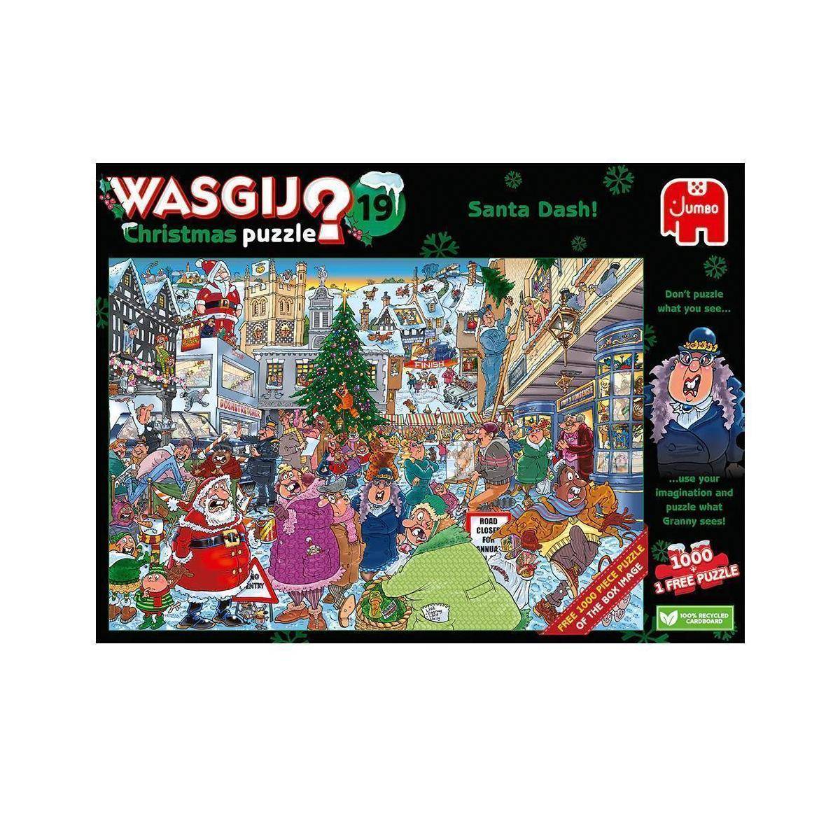 1110100021 - Wasgij Christmas 19 - Santa Dash! 2x1000pcs 1 puzzle for free