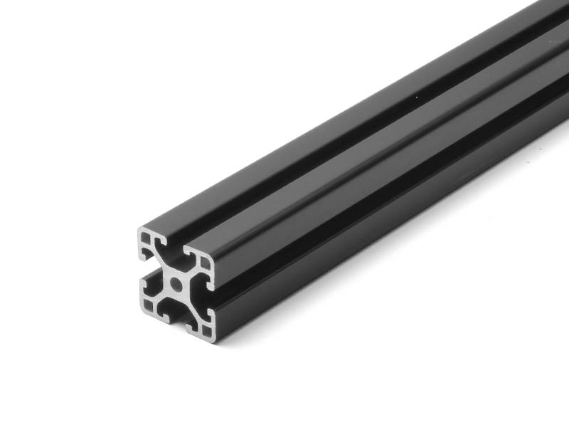 Aluminiumprofil schwarz 30x30L I-Typ Nut 6 Aluminiumprofile Aluminium Profil Alu Profile Montage Systemprofil Zuschnitt: 1450mm