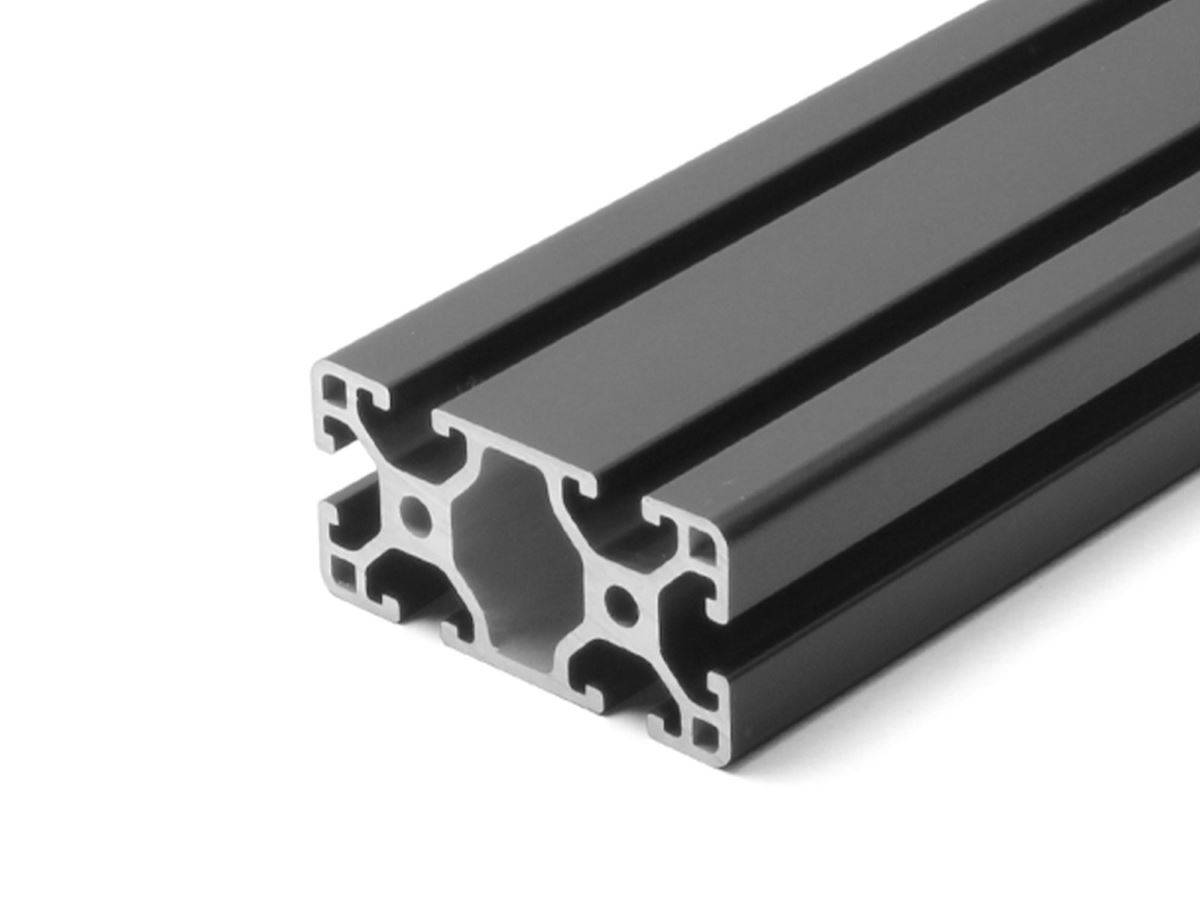 Aluminiumprofil schwarz 30x60L I-Typ Nut 6 Aluminiumprofile Aluminium Profil Alu Profile Montage Systemprofil Zuschnitt: 700mm