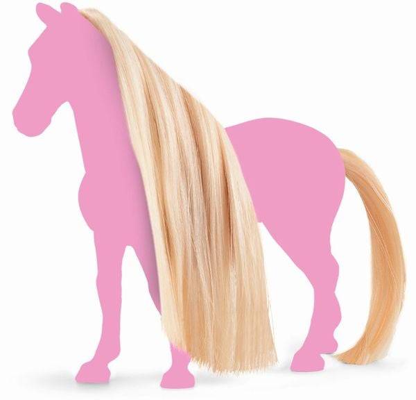 Schleich 42650 - Horse Club, Haare Beauty Horses Blond, Wechsel-Haar-Set Mähne+Schweif