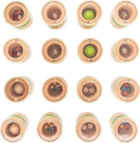 Small foot 11433 - Eric Carle, Raupe Nimmersatt Hör-Memo, Sinnesspiel, Holz, 19 Teile, Maße: 4x4cm