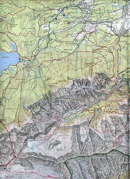 DAV Alpenvereinskarte 04/2 Wetterstein Mieminger Gebirge Mitte 1 : 25 000 Wegmarkierungen