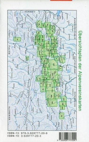 DAV Alpenvereinskarte 04/2 Wetterstein Mieminger Gebirge Mitte 1 : 25 000 Wegmarkierungen