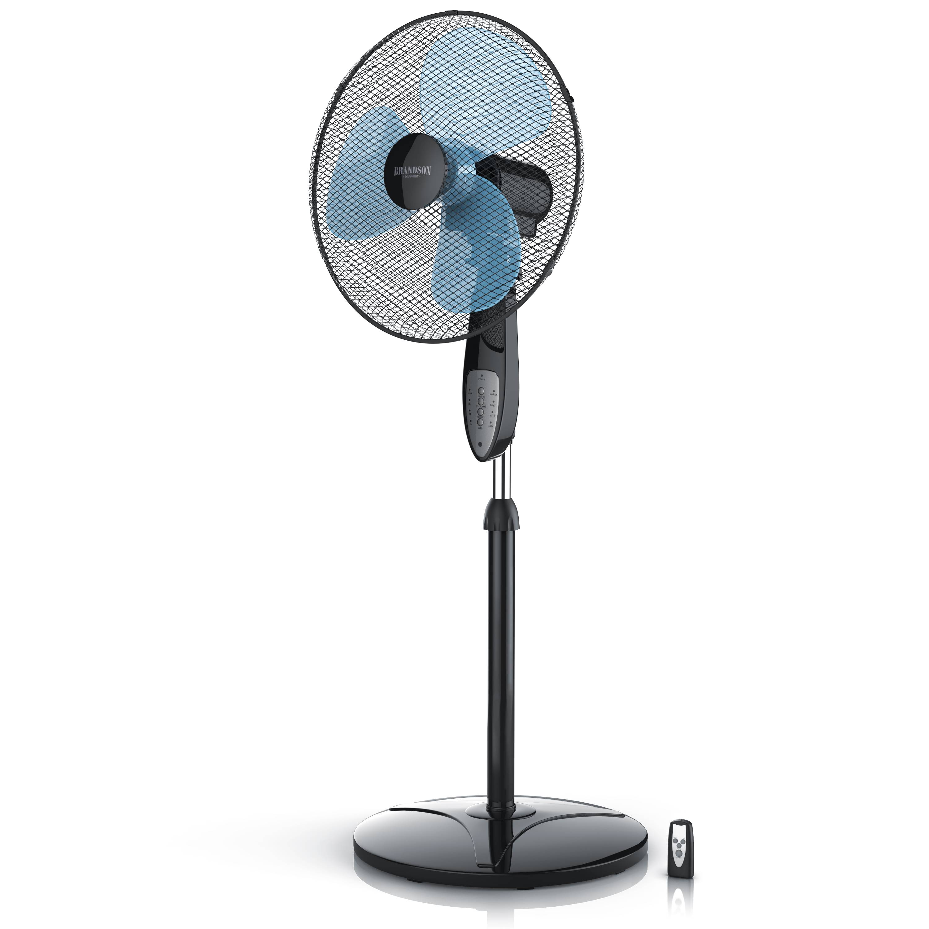 Brandson Standventilator 42 cm, 50W Standlüfter, Ventilator Höhen & Neigungswinkel verstellbar, 3 Geschwindigkeitsstufen