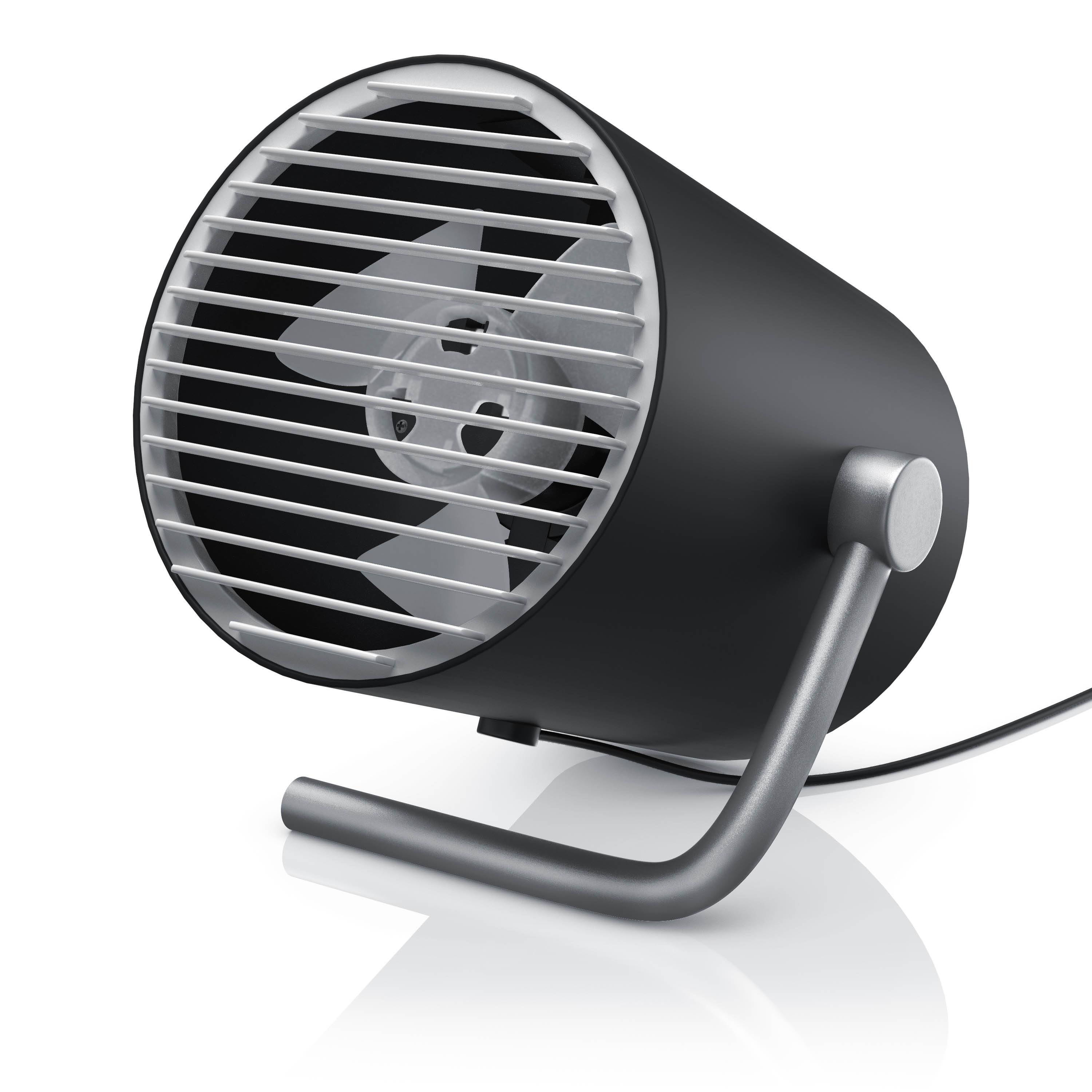 CSL USB Ventilator mini, Tischventilator klein, Schreibtischventilator sehr leise, Desk Fan per Touch regelbar