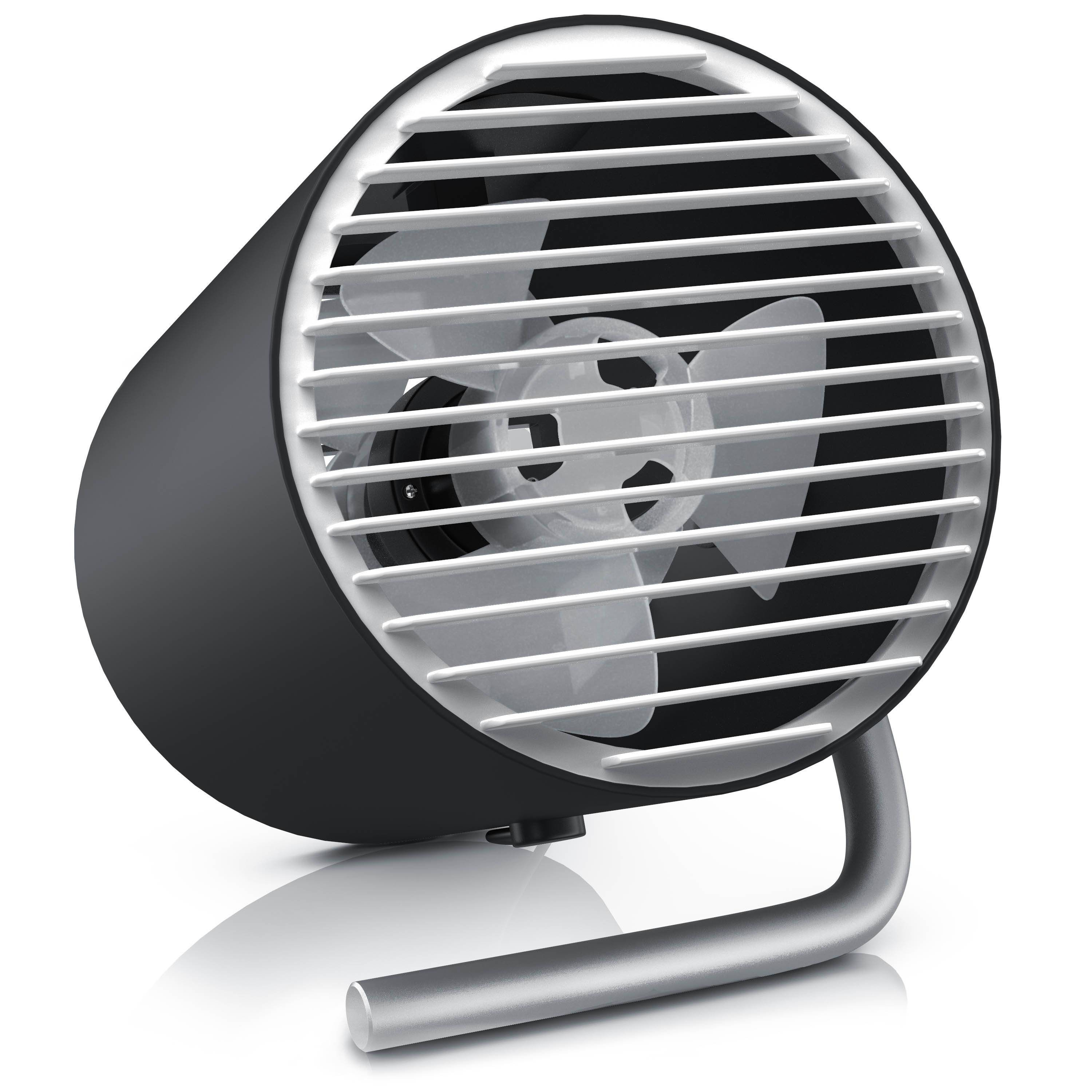 CSL USB Ventilator mini, Tischventilator klein, Schreibtischventilator sehr leise, Desk Fan, 2 Geschwindigkeiten