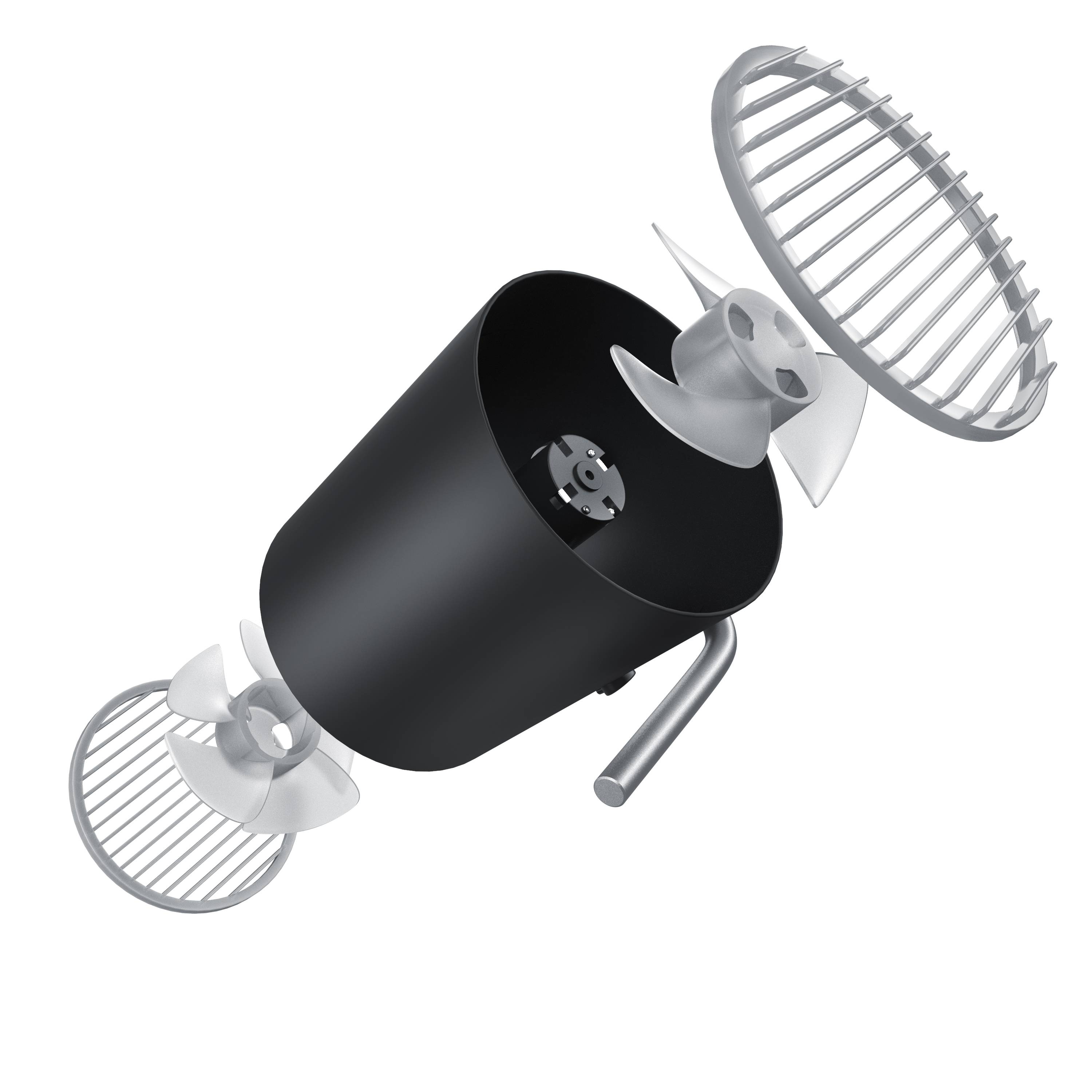 CSL USB Ventilator mini, Tischventilator klein, Schreibtischventilator sehr leise, Desk Fan per Touch regelbar