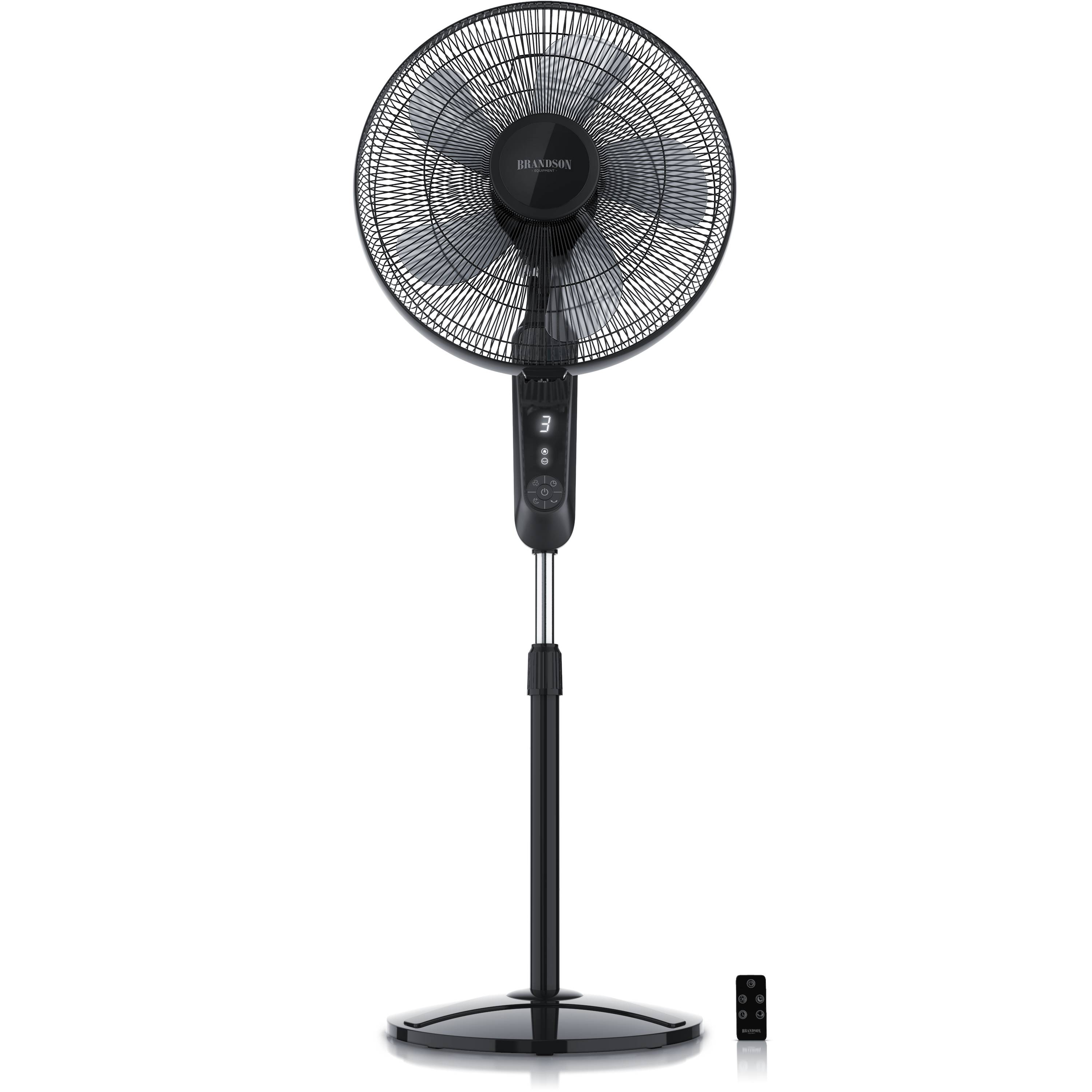 Brandson Standventilator 60W, Luftkühler, Oszillation, Ventilator höhenverstellbar, 35 Grad neigbar, 3 Geschwindigkeiten