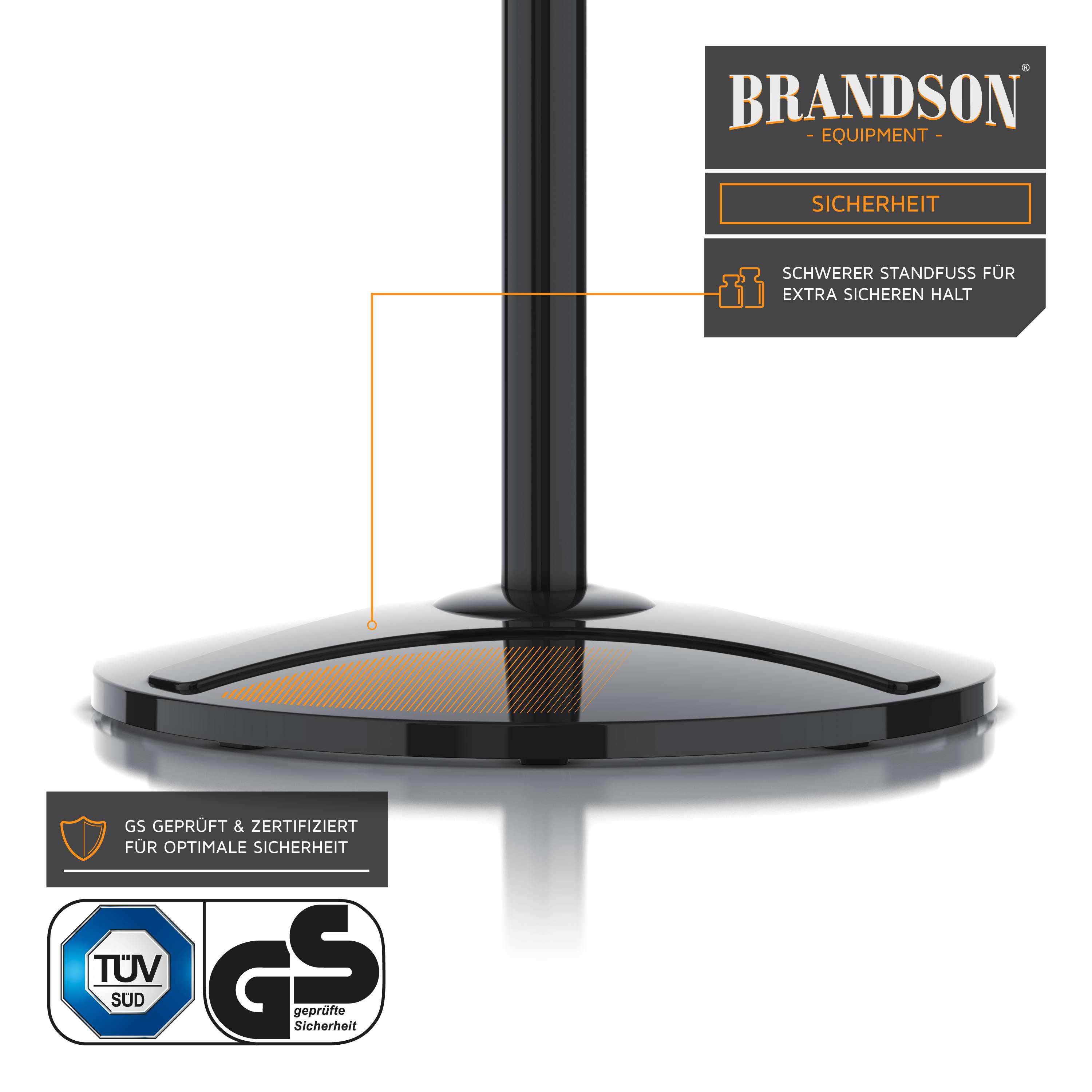 Brandson Standventilator 60W, Luftkühler, Oszillation, Ventilator höhenverstellbar, 35 Grad neigbar, 3 Geschwindigkeiten