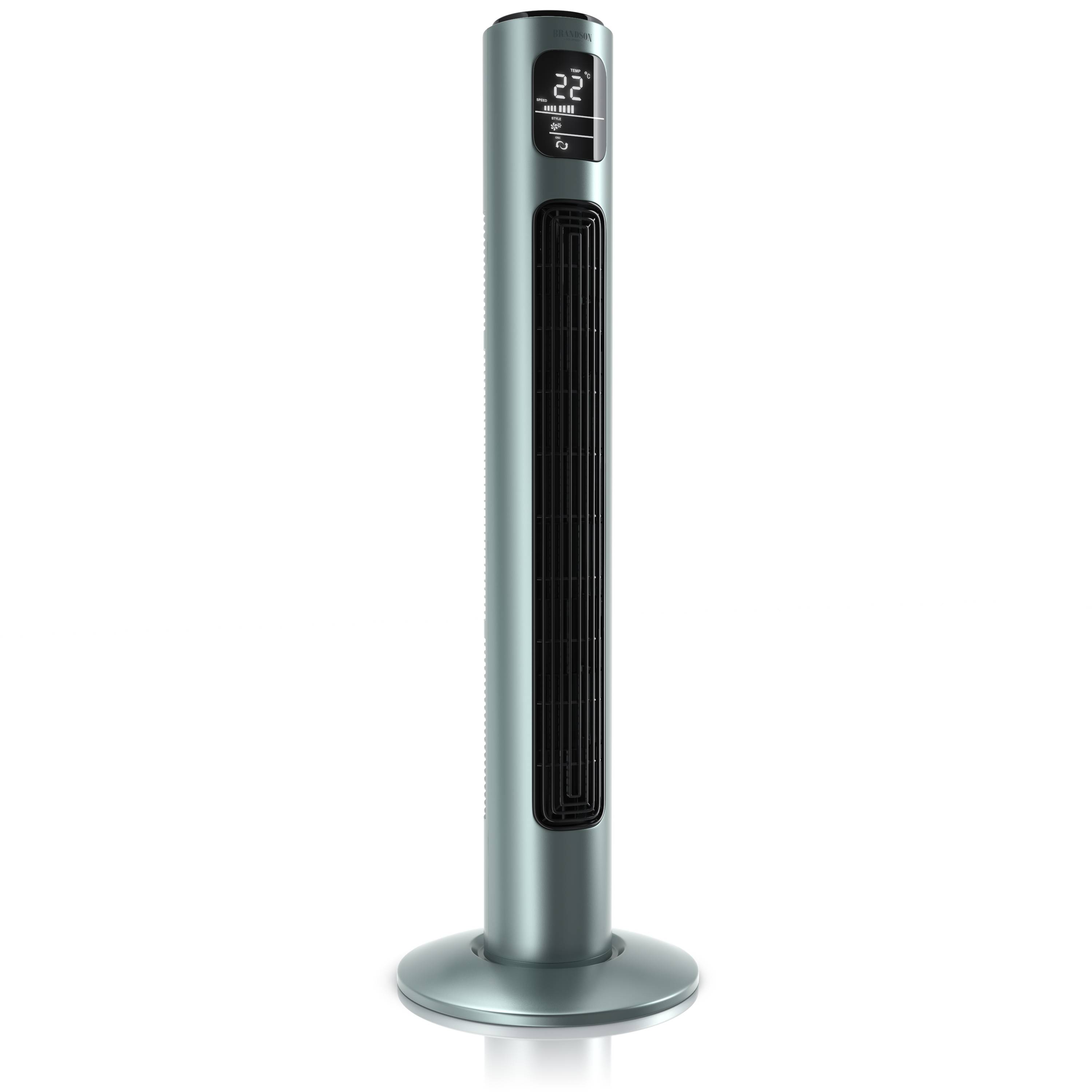 Brandson Turmventilator, Standventilator mit Fernbedienung, Säulenventilator oszillierend, 96 cm, Ventilator
