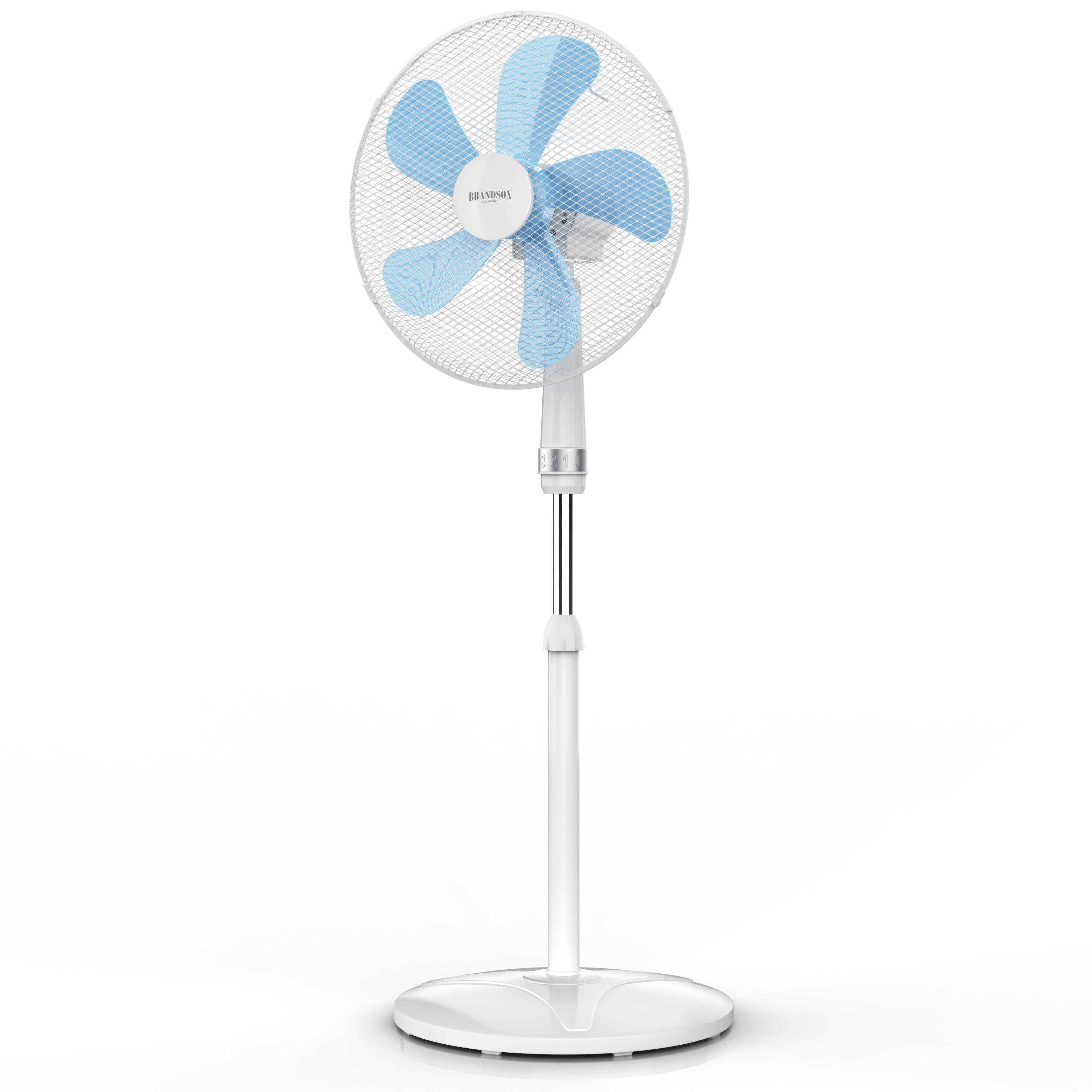 Brandson Standventilator 50W, Standlüfter 40 cm, Ventilator Höhe & Neigungswinkel verstellbar, hoher Luftdurchsatz