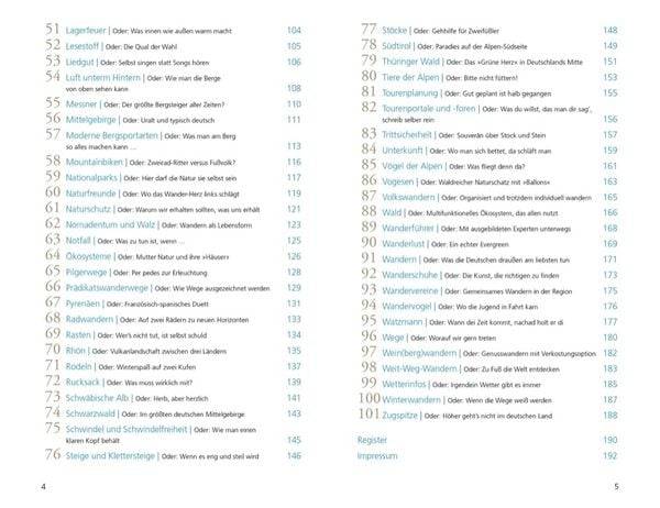 101 Dinge, die ein Wanderer wissen muss