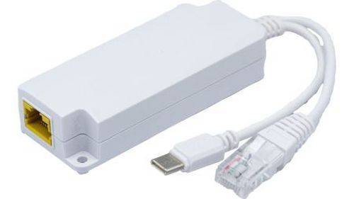 USB-C PoE Splitter, 5 V Ausgangsspannung, 100/10 Mbit/s, weiß