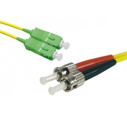 LWL Patchkabel Single-Mode OS2-Faser, 9/125 µm, gelb, SC APC 8° Duplex Stecker/ 2 x ST Stecker, 5,0
