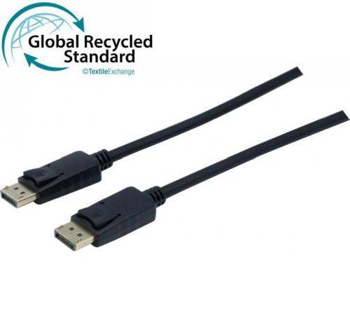 DisplayPort 1.2 Kabel, 4K, Displayport St. / St., GRS, schwarz, 1,0 m
