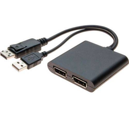 DisplayPort MST MultiStream Transport Hub (Splitter), 2 Port