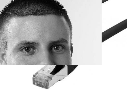 Patchkabel-Verlängerung Cat. 6A, S/FTP (PiMF), halogenfrei, mit Rastnasenschutz, schwarz, 5,0 m