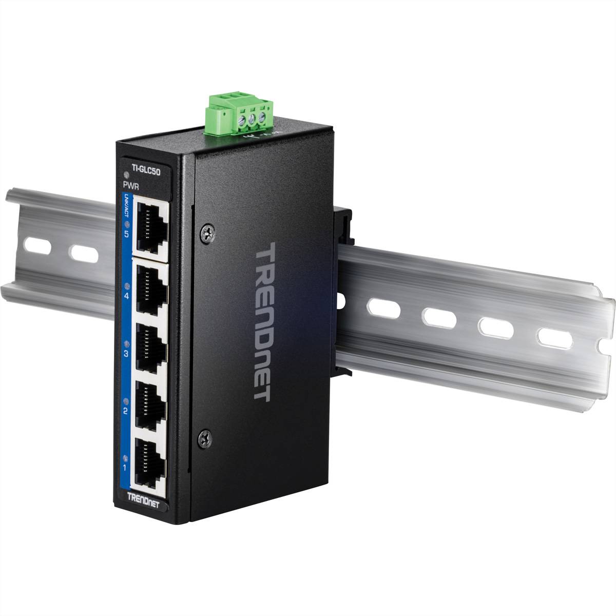 TRENDnet TI-GLC50 5-Port Gigabit Industrial DIN-Rail Mini