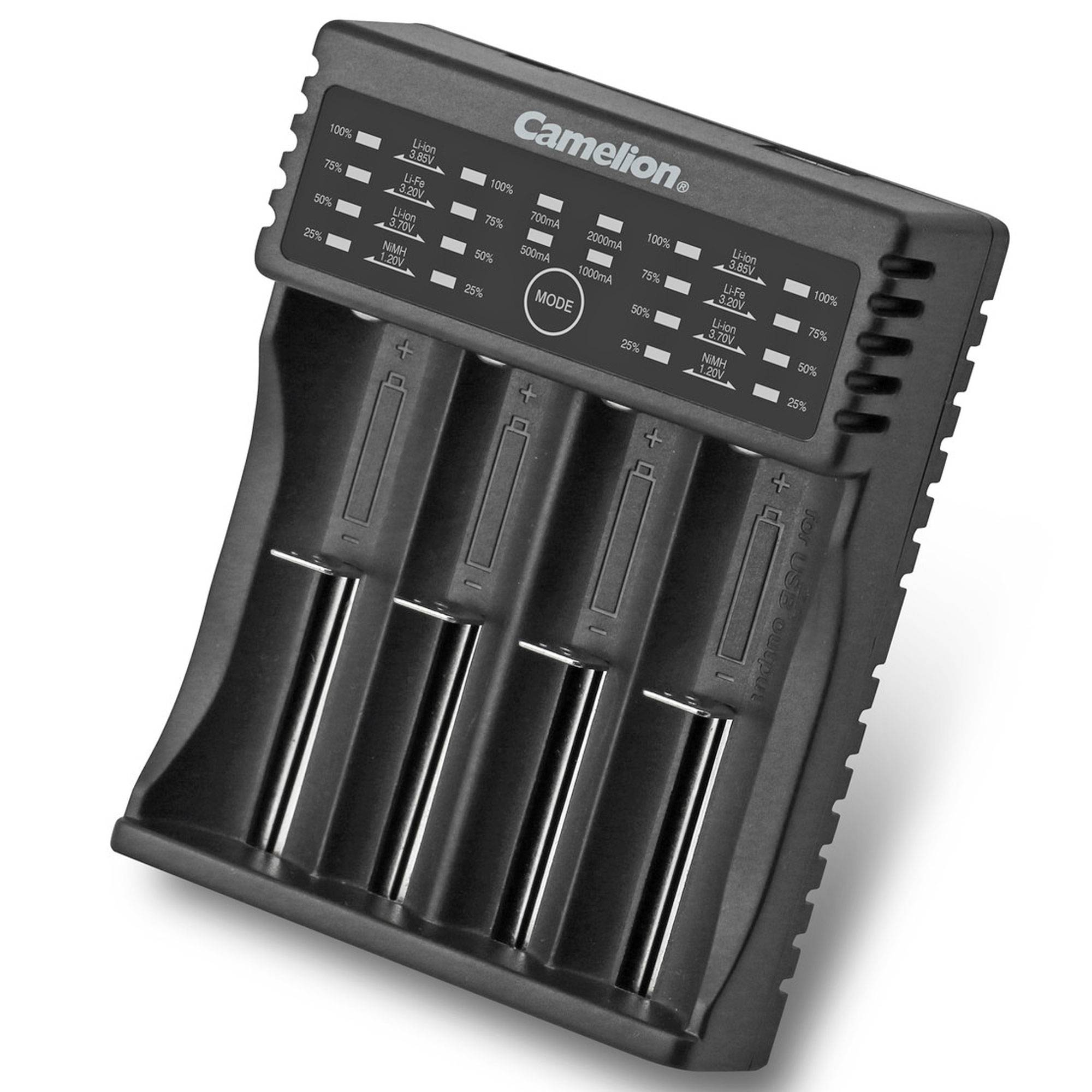 Universal-Ladegerät lädt Akku Ni-MH 1,2V, Li-Fe 3,2V, Li-Ion 3,7 bis 3,85V Akkus