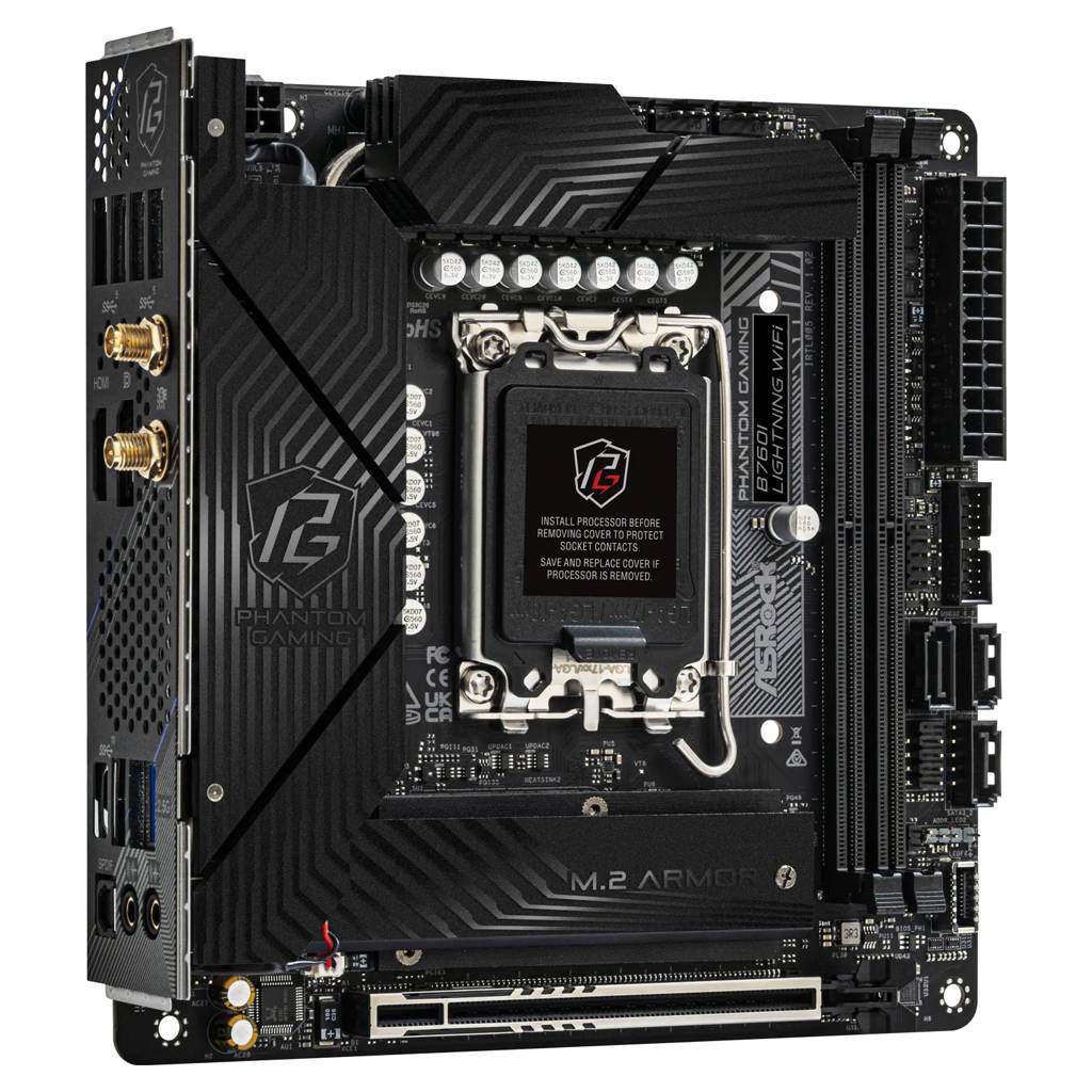 ASRock Phantom Gaming B760I LIGHTNING WIFI - Motherboard - Mini-ITX - LGA1700-Sockel - B760 Chipsatz - USB 3.2 Gen 1, US