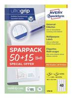 AVERY ZWECKFORM - Universal-Etiketten 4780-65 48.5 x 25.4 mm 65 Blatt - Etiketten/Beschriftungsbänder - A4