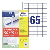Etikett 38x21,2mm A4 ILC weiß 50+15 Blatt 4225 Stück