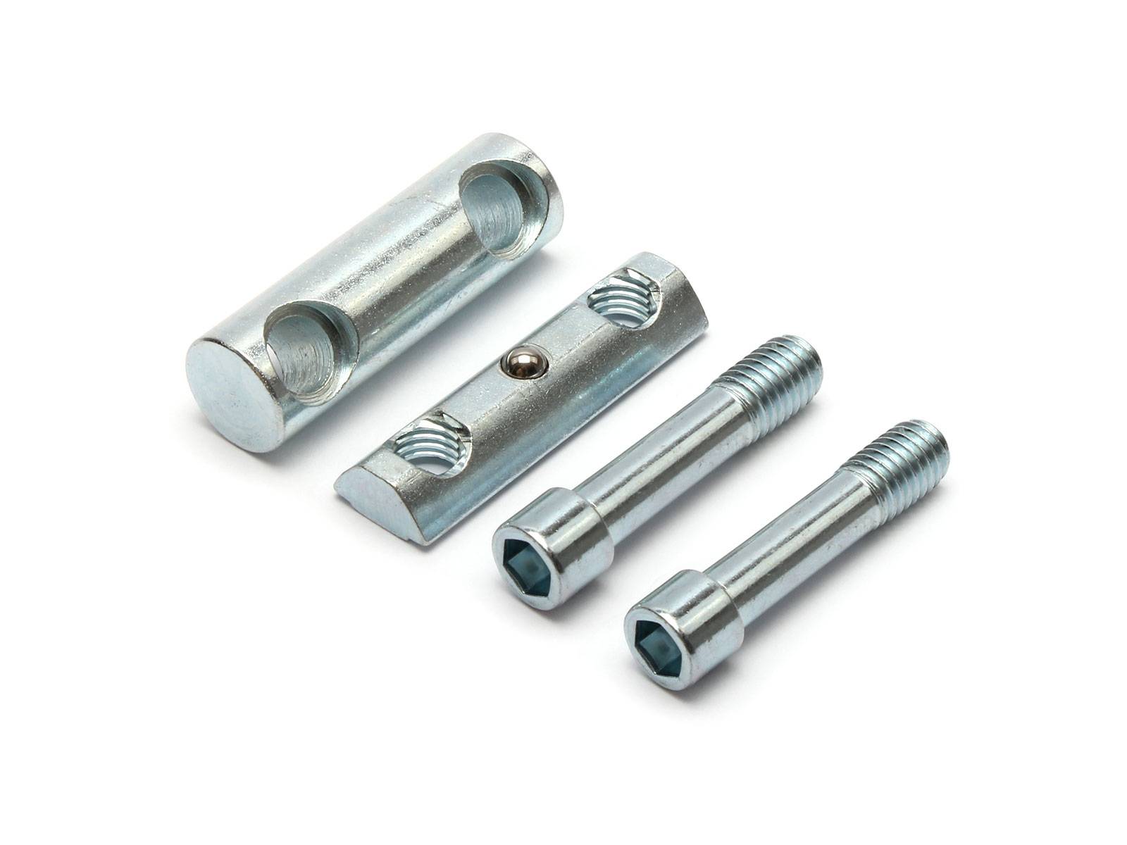 Schnellverbinder - 13,45*7,2*40 - M8, Stahl verzinkt, I-Typ Nut 8, VPE 100 Stück