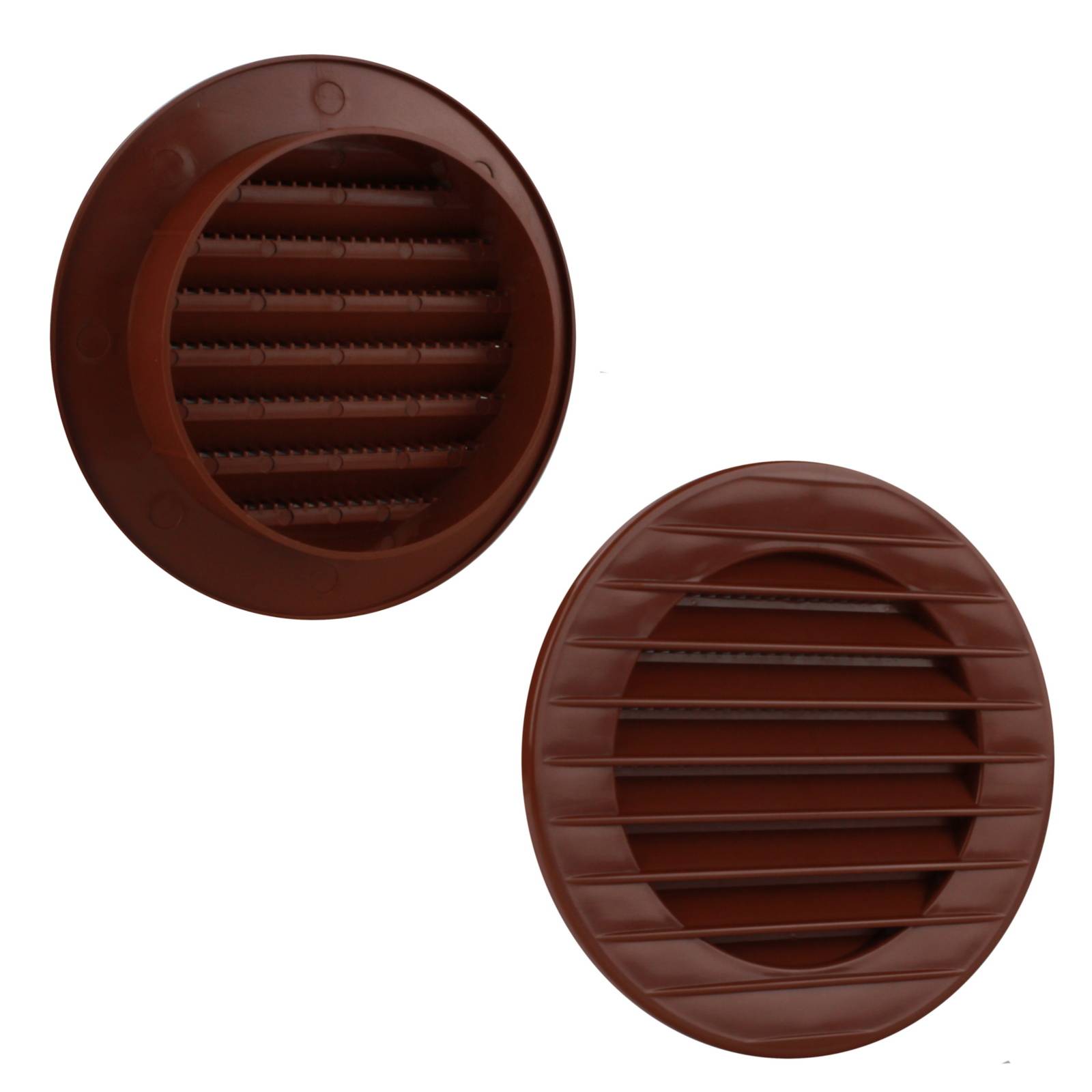 Lüftungsgitter Abluft Außen Insektenschutz ziegelrot Ø 80 mm Kunststoff rund Gitter Entlüftung