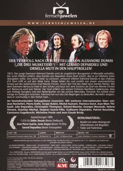 Der Graf von Monte Christo - fernsehjuwelen [2 DVDs]