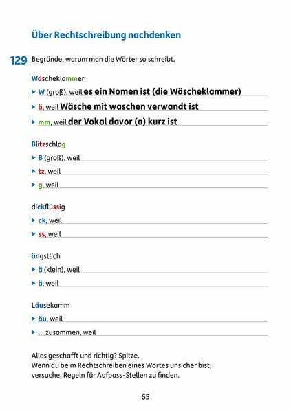 Rechtschreiben und Diktate 4. Klasse
