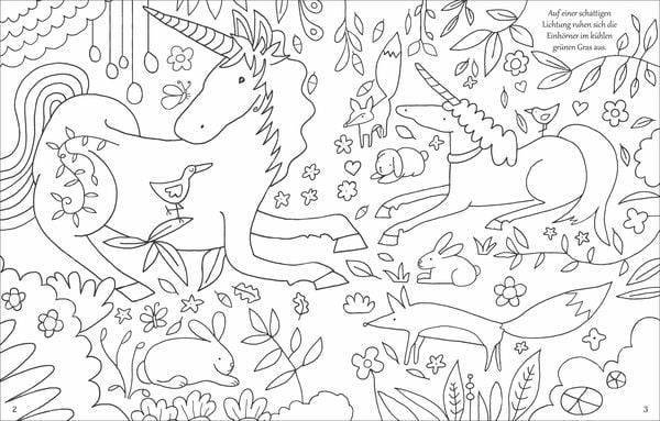 Mein Malbuch: Im Einhornland