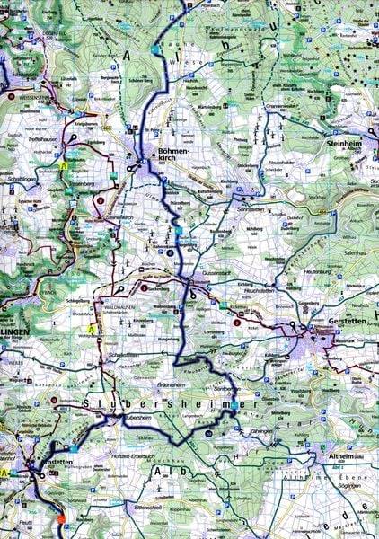 KOMPASS Fahrradkarte 3346 Ulm und Umgebung, Schwäbische Alb 1:70.000