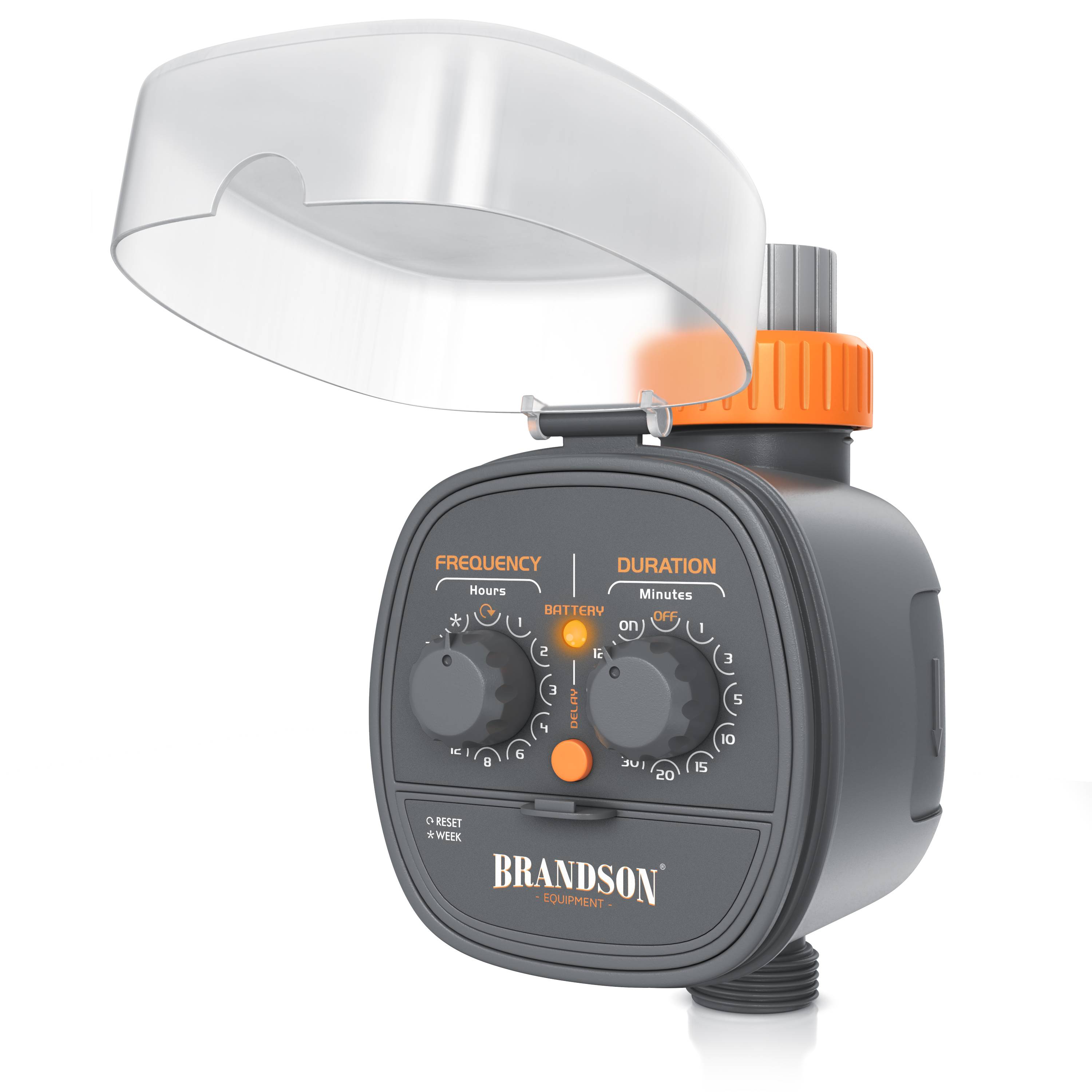 Brandson Bewässerungssteuerung, Bewässerungsuhr, Wasserzeitschaltuhr, Bewässerungssystem, Kunststoff, manueller Modus