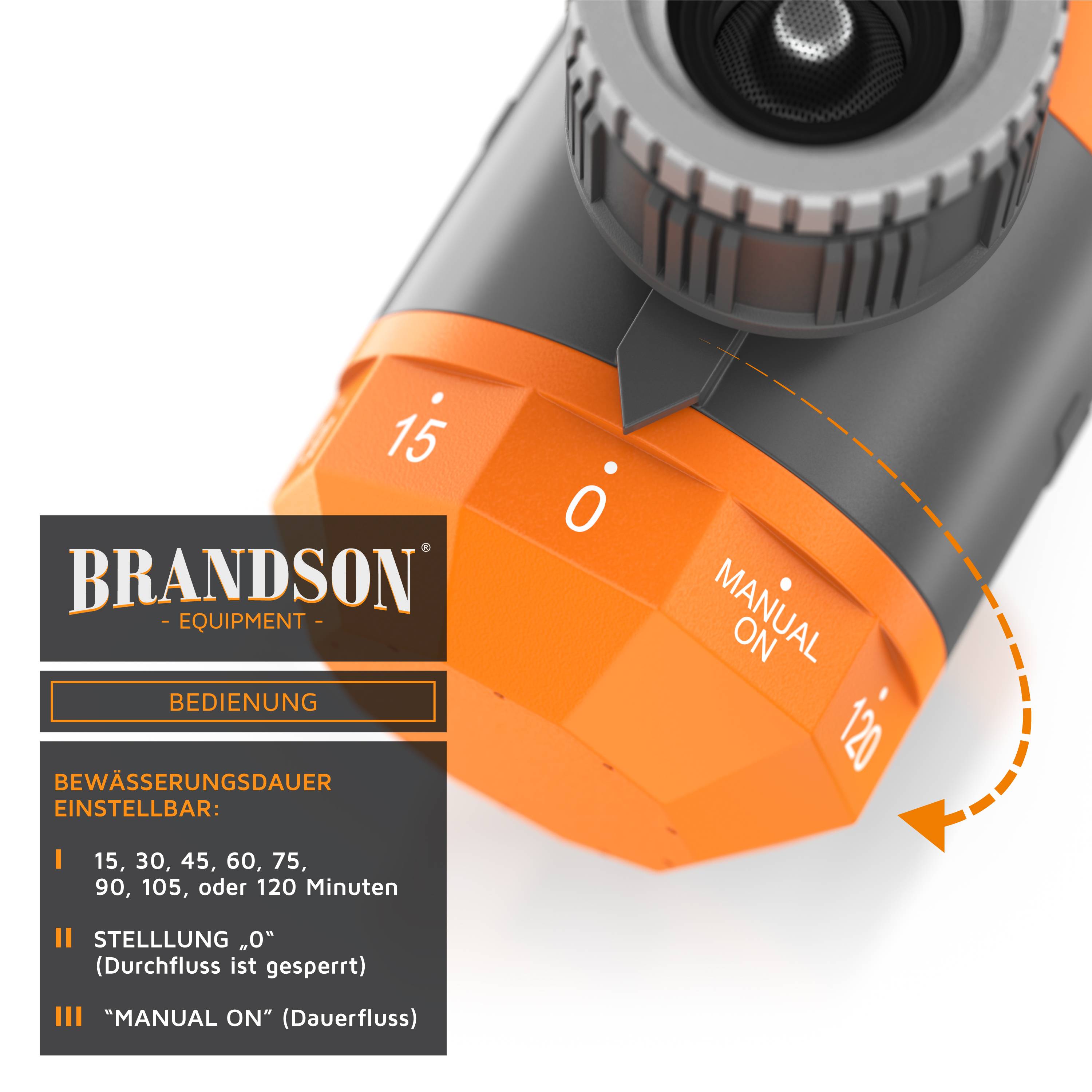 Brandson Bewässerungsuhr - Wasserzeitschaltuhr - Bewässerungssteuerung - Bewässerungssystem - einfache manuelle