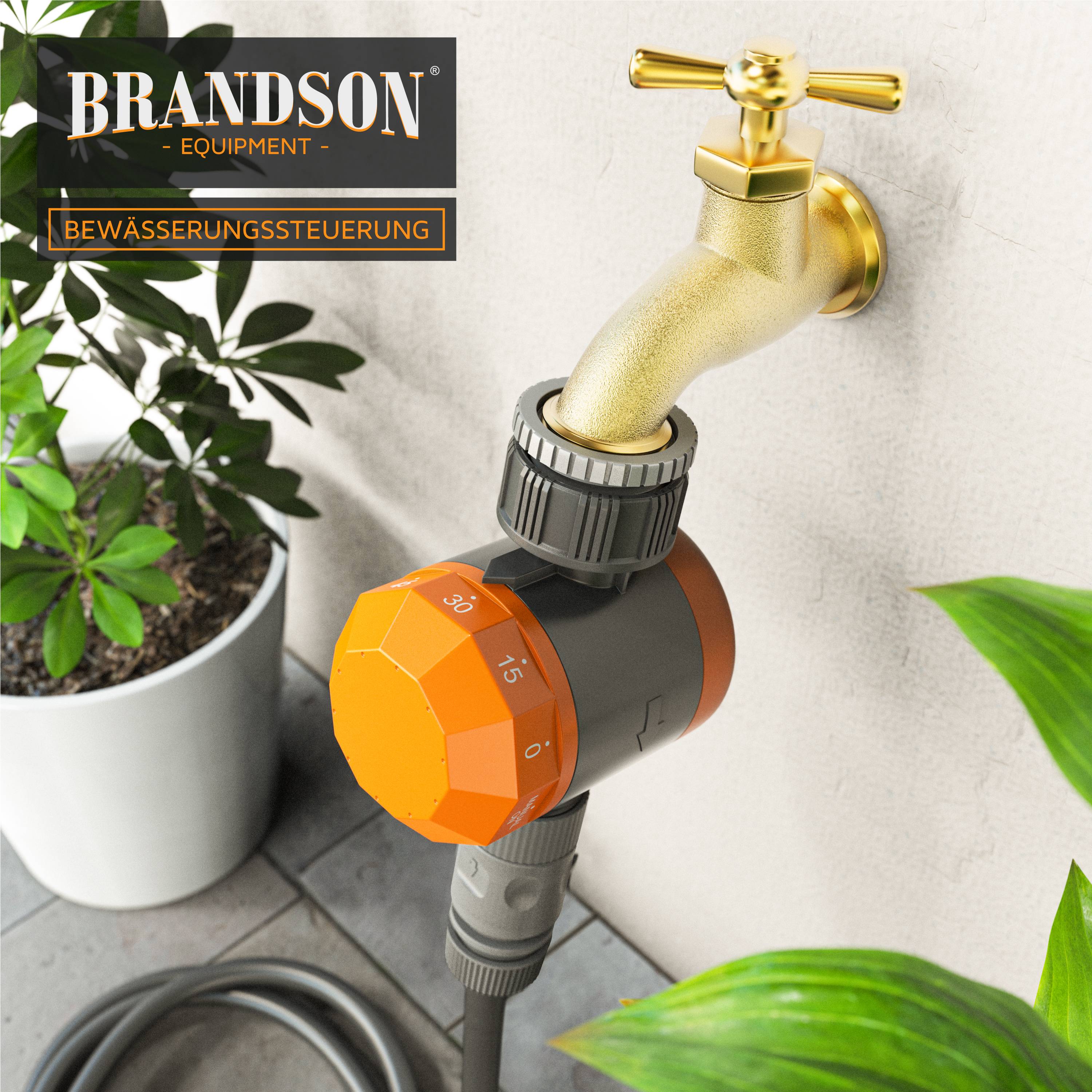 Brandson Bewässerungsuhr - Wasserzeitschaltuhr - Bewässerungssteuerung - Bewässerungssystem - einfache manuelle