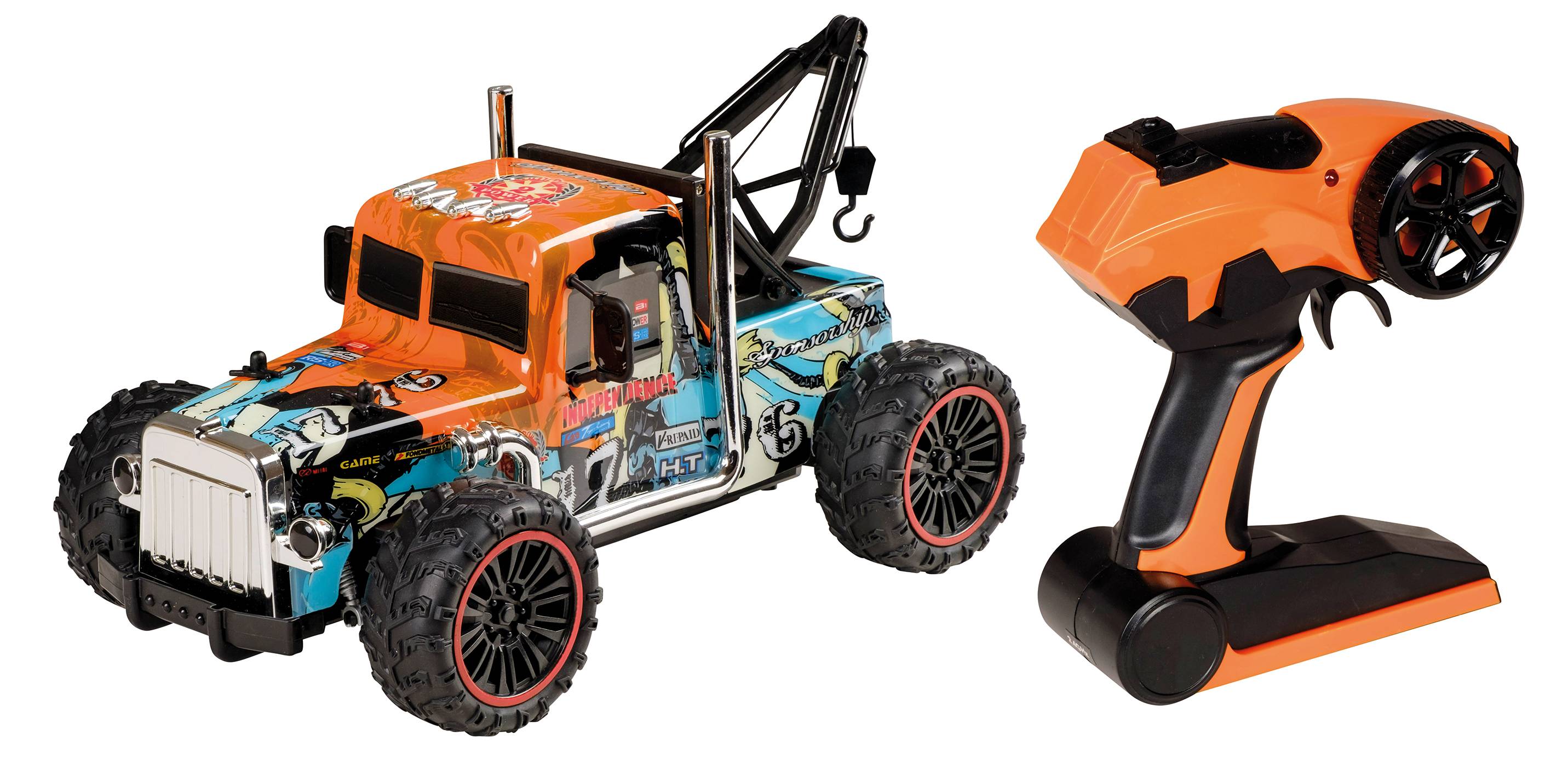 Happy People - Ferngesteuertes Auto - RC Independent Titan (1:14, 33cm) Spielzeugauto Abschlepper