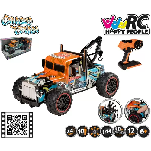 Happy People - Ferngesteuertes Auto - RC Independent Titan (1:14, 33cm) Spielzeugauto Abschlepper Happy People - Ferngesteuertes Auto - RC Independent Titan (1:14, 33cm) Spielzeugauto Abschlepper