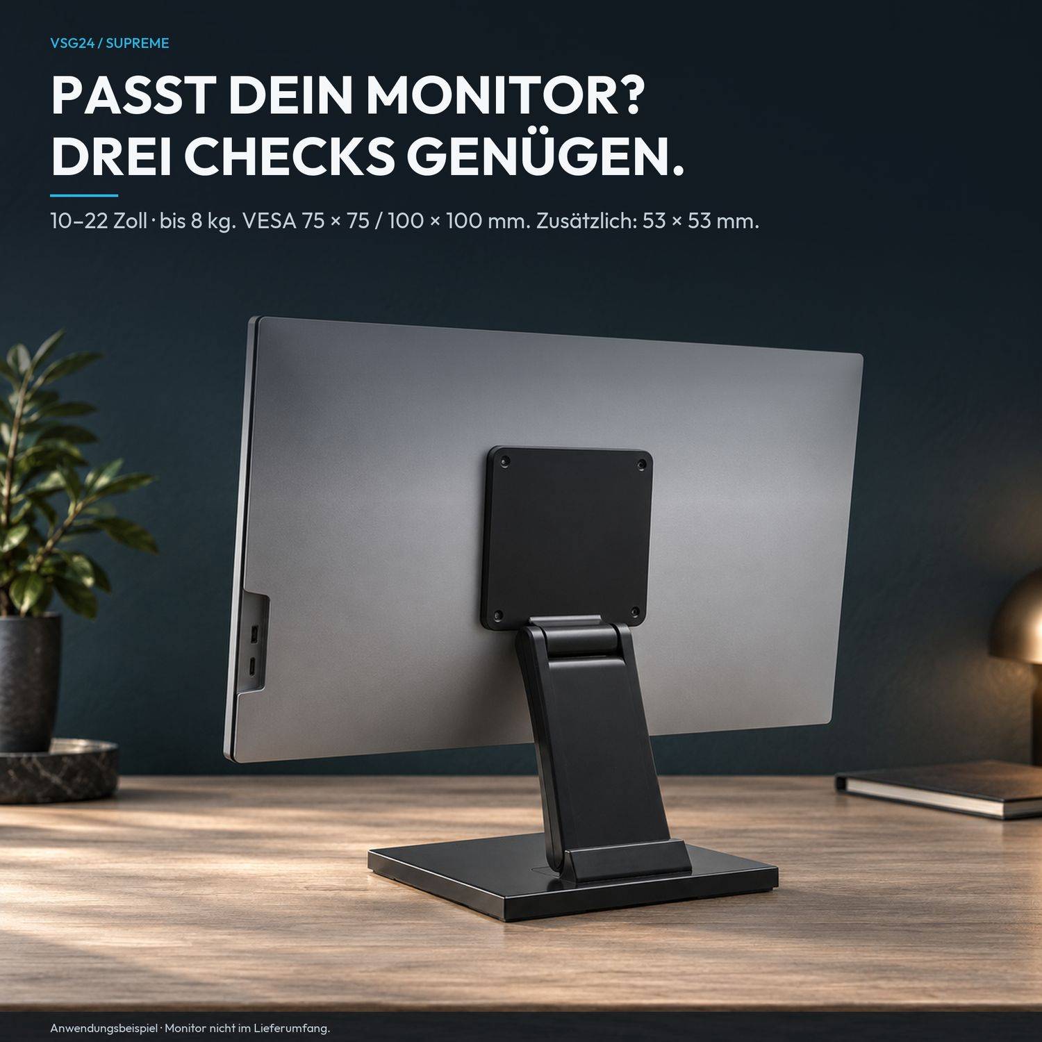 VSG24 Standfeste Halterung SUPREME | Touchscreens POS oder PC Monitore VSG-92001
