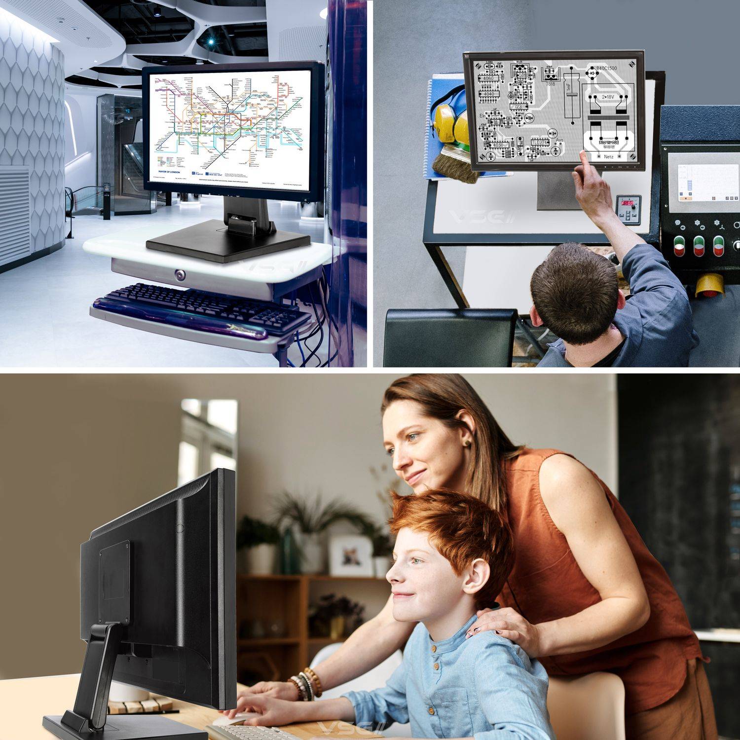 VSG24 Standfeste Halterung SUPREME | Touchscreens POS oder PC Monitore VSG-92001